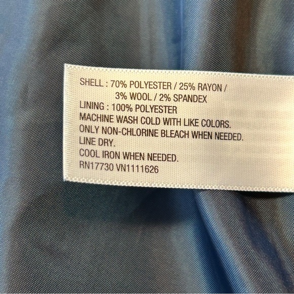 Merona Navy/Forest Green Striped Blazer EUC - Picture 9 of 10